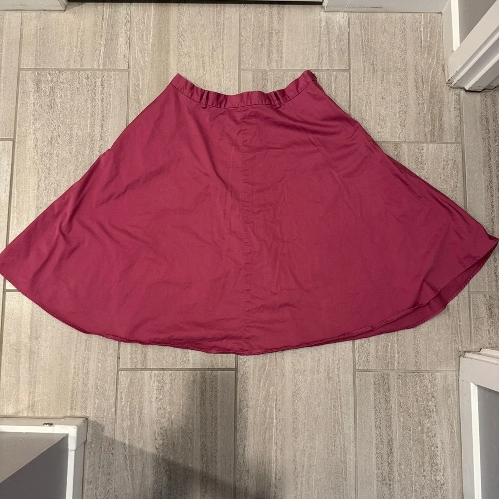 Alex Marie Pink A-Line Midi Skirt Size 18 With Pockets - Picture 2 of 8